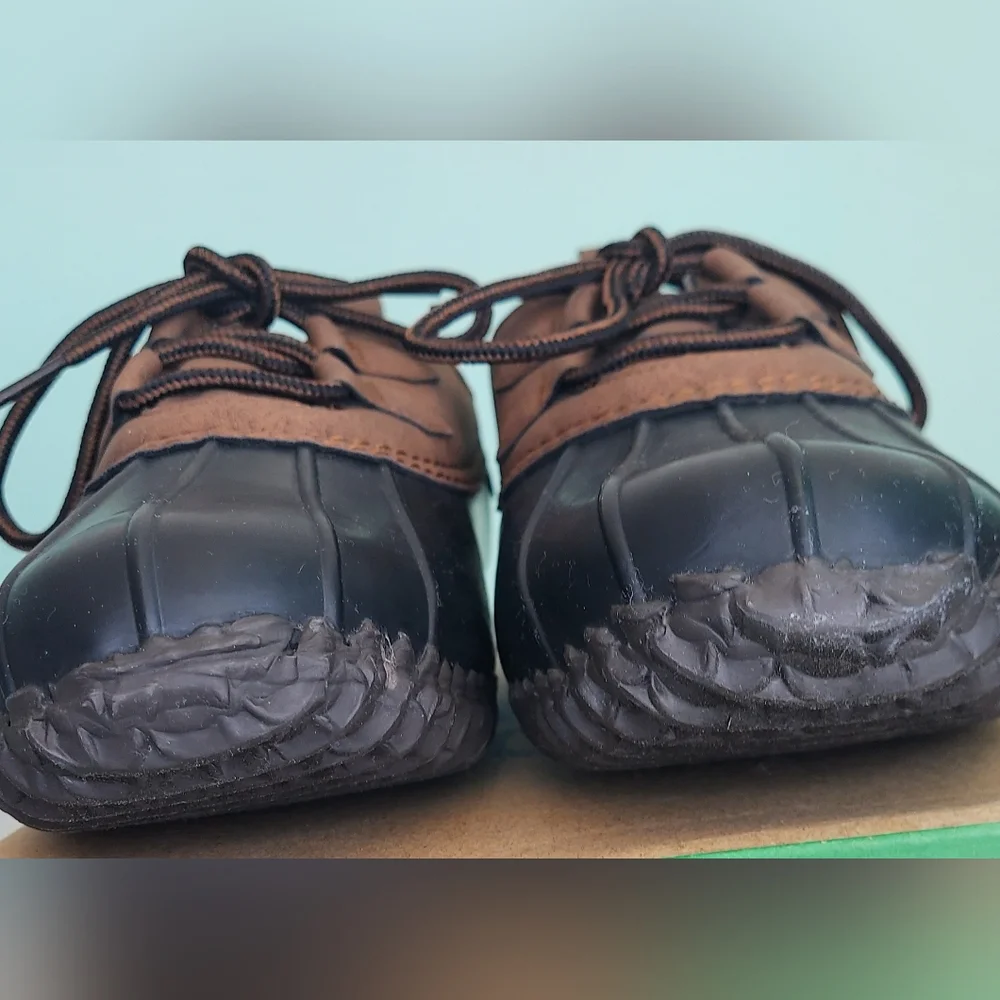 JBU Brown and Black Neutral Waterproof Duck Shoes Women's Size 6.5 Preppy Cozy